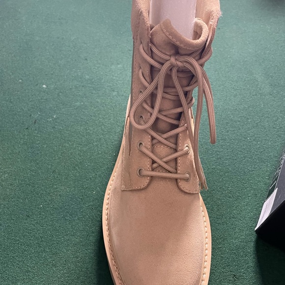 Tan saint morta Lace-Up Combat Boots - Picture 3 of 8